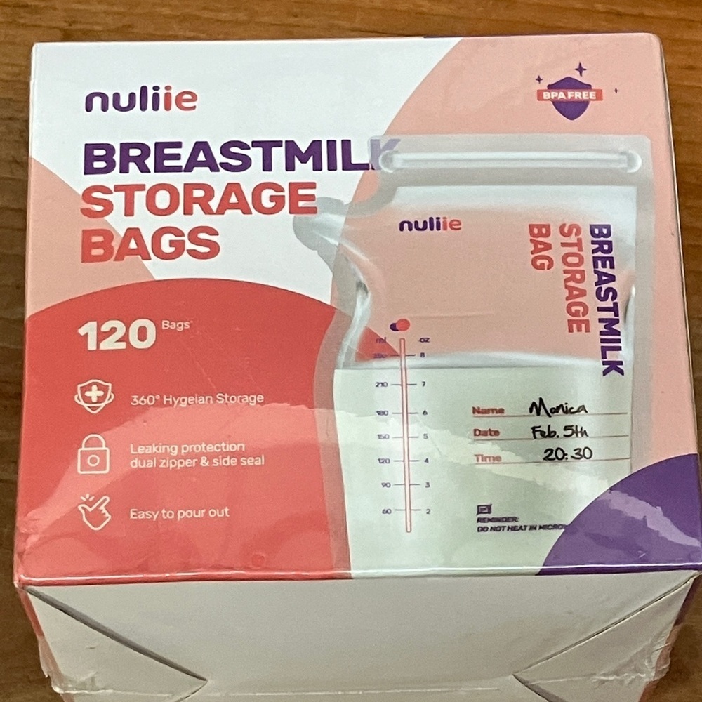 Breastmilk easy pour Storage Bags - 120 count